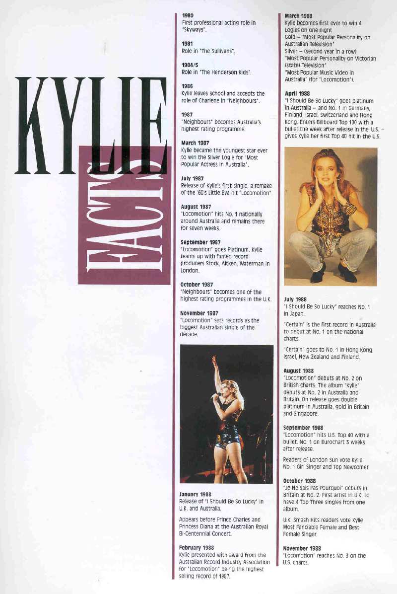 KYLIE MINOGUE ENJOY YOURSELF TOUR GUIDE