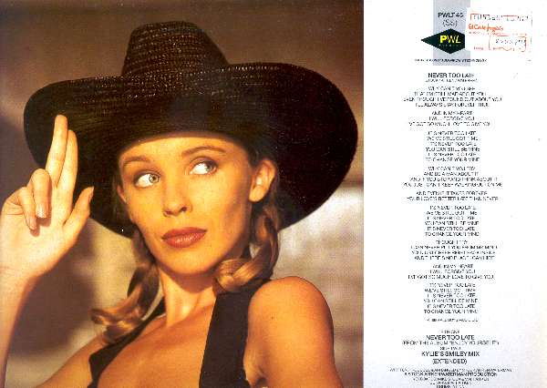 Kylie Minogue. Never Too Late Maxi Single