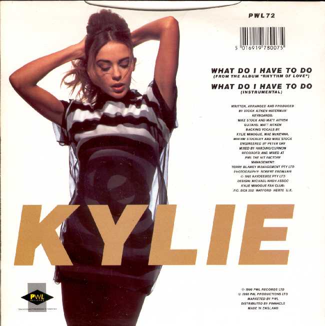 KYLIE MINOGUE WHAT DO I HAVE TO DO SINGLE
